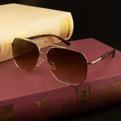 Climox Gold And Brown D12 Edition Sunglasses