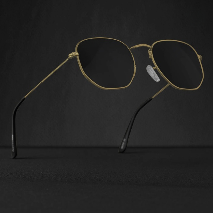 Alley Gold And Black Sunglasses