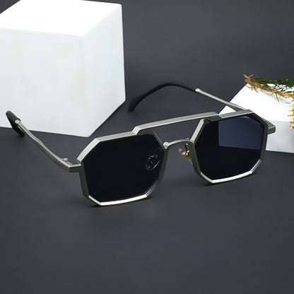 Celyn Silver And Black Sunglasses