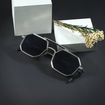 Celyn Silver And Black Sunglasses