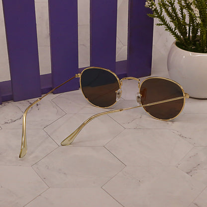 Impact 003 Gold And Blue Mercury Edition Sunglasses