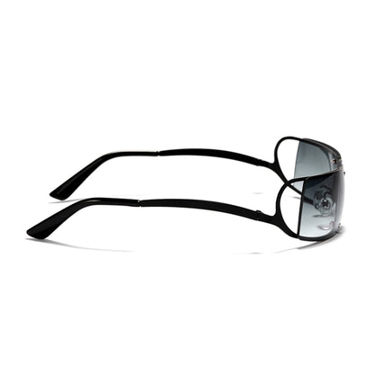 Mokon Black And Black Gradient Unisex Sunglasses