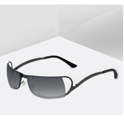 Mokon Black And Black Gradient Unisex Sunglasses