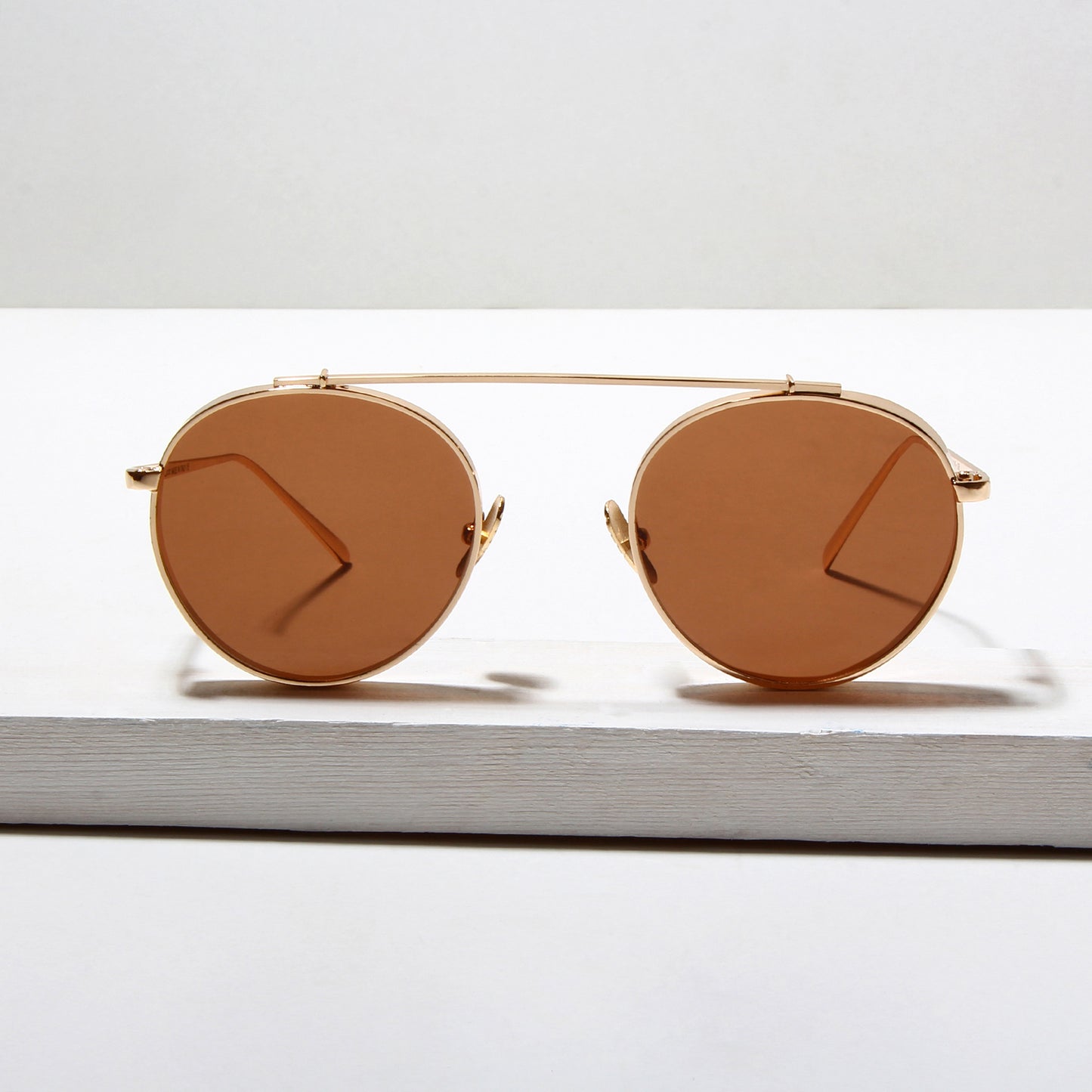 Laomi 003 Gold And Brown Sunglasses