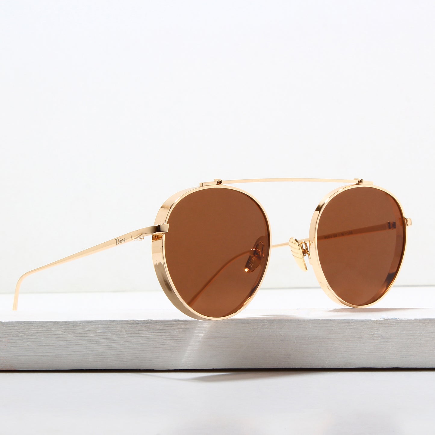 Laomi 003 Gold And Brown Sunglasses