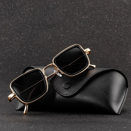 Enjelly Gold And Black Sunglasses